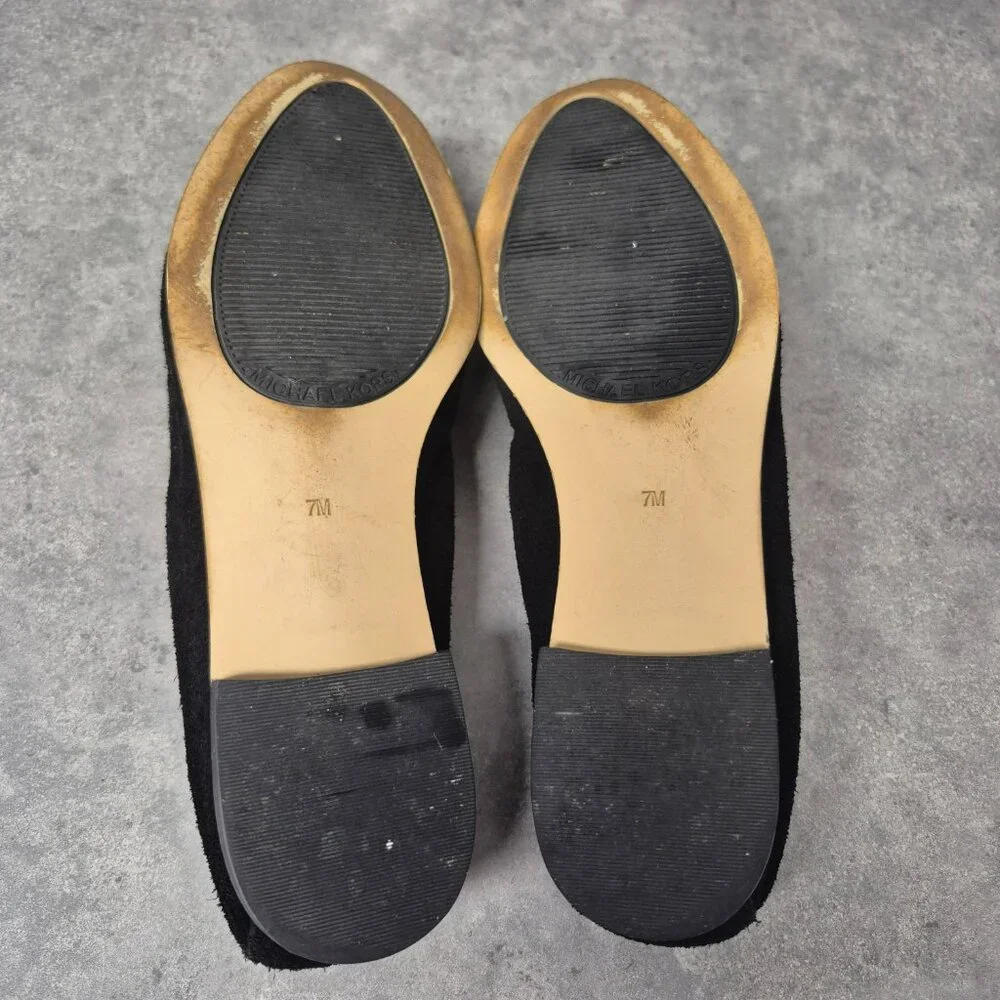 7 Michael Kors Black Suede Tassel Loafers - Picture 7 of 9